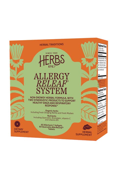 Allergy ReLeaf System - Seasonal Discomfort Supplement - Provides Seasonal Support for Sneezing & Itchy Eyes - Supports Sinus Function - 60 Softgels (60 Servings), 60 Tablets