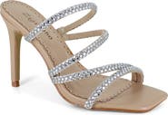 ZIGISOHO Rhinestone Strap Stiletto Sandal