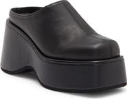Jeffrey Campbell Waveform Leather Platform Wedge Mule