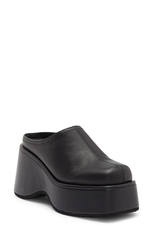 Jeffrey Campbell Waveform Leather Platform Wedge Mule in Black at Nordstrom, Size 5.5