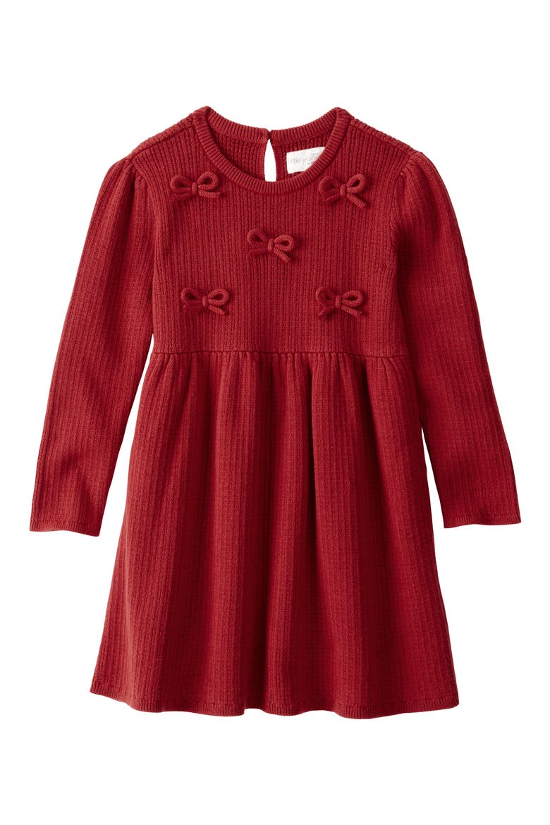 Kids' Organic Cotton Sweater Dress, Main, color, LP RED BOWS