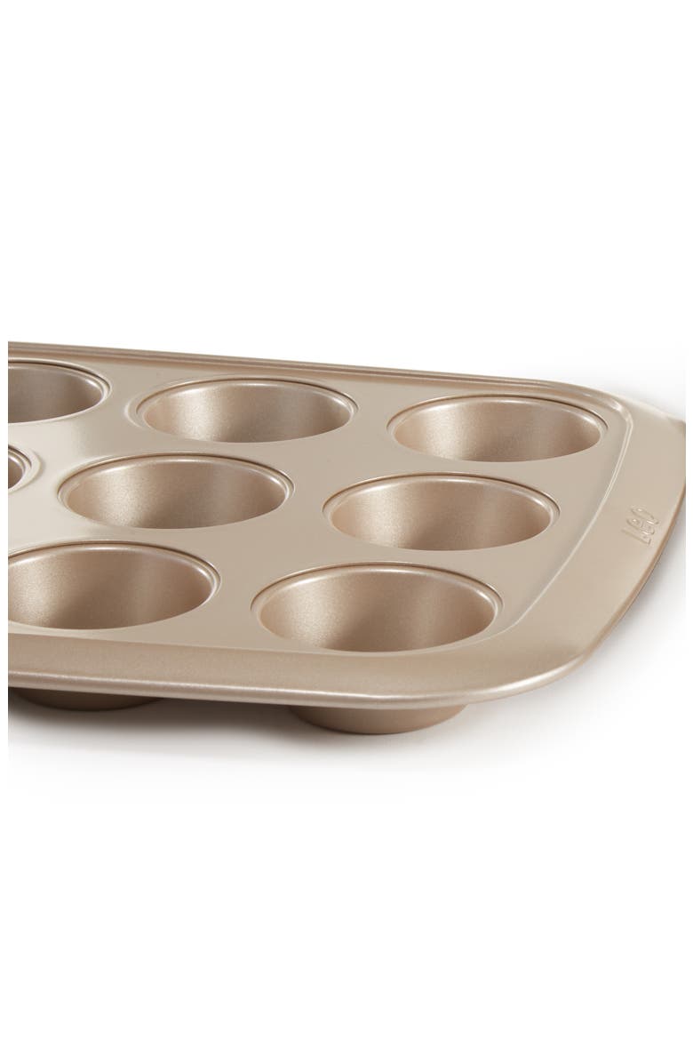 Leo Balance 12-Cup Cupcake Pan, Alternate, color, GOLDEN