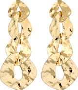 Panacea Hammered Link Linear Earrings