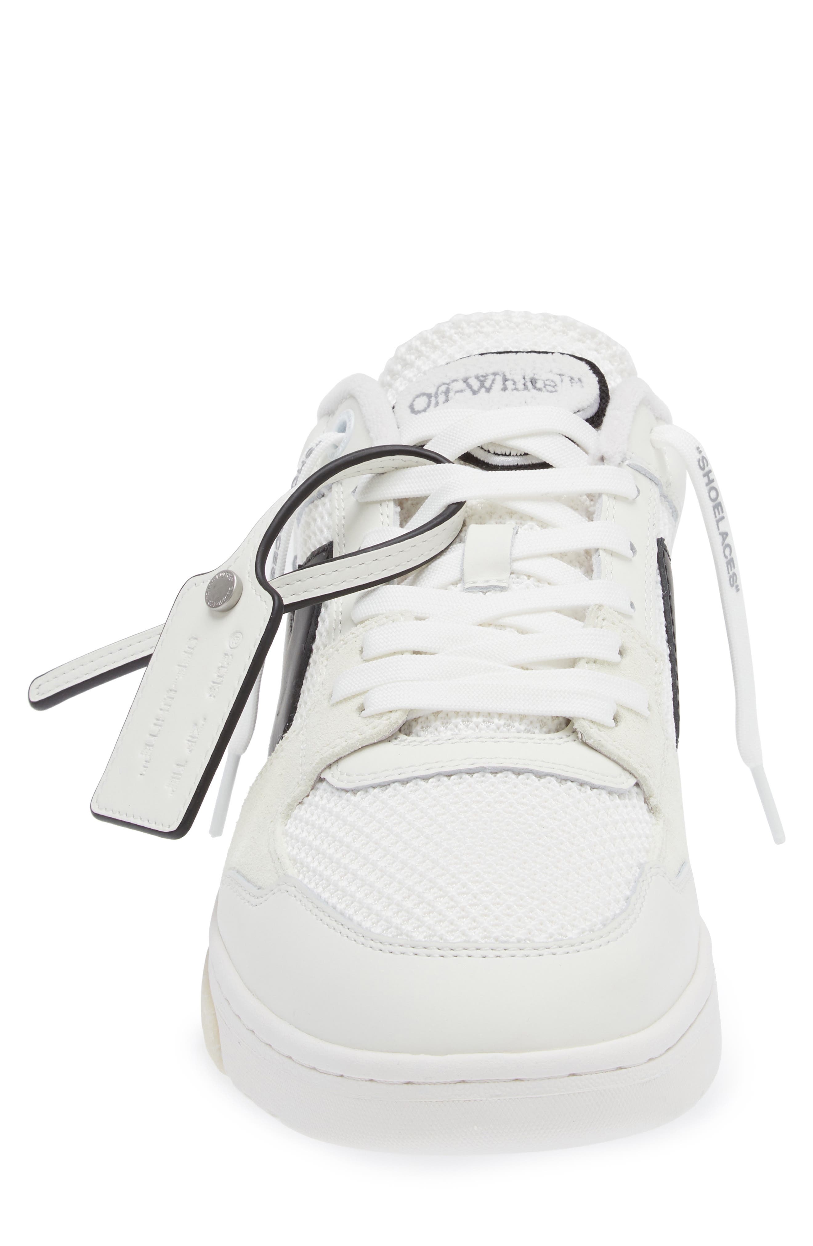 Off-White Slim Out of Office Low Top Sneaker, Alternate, color, White - Black