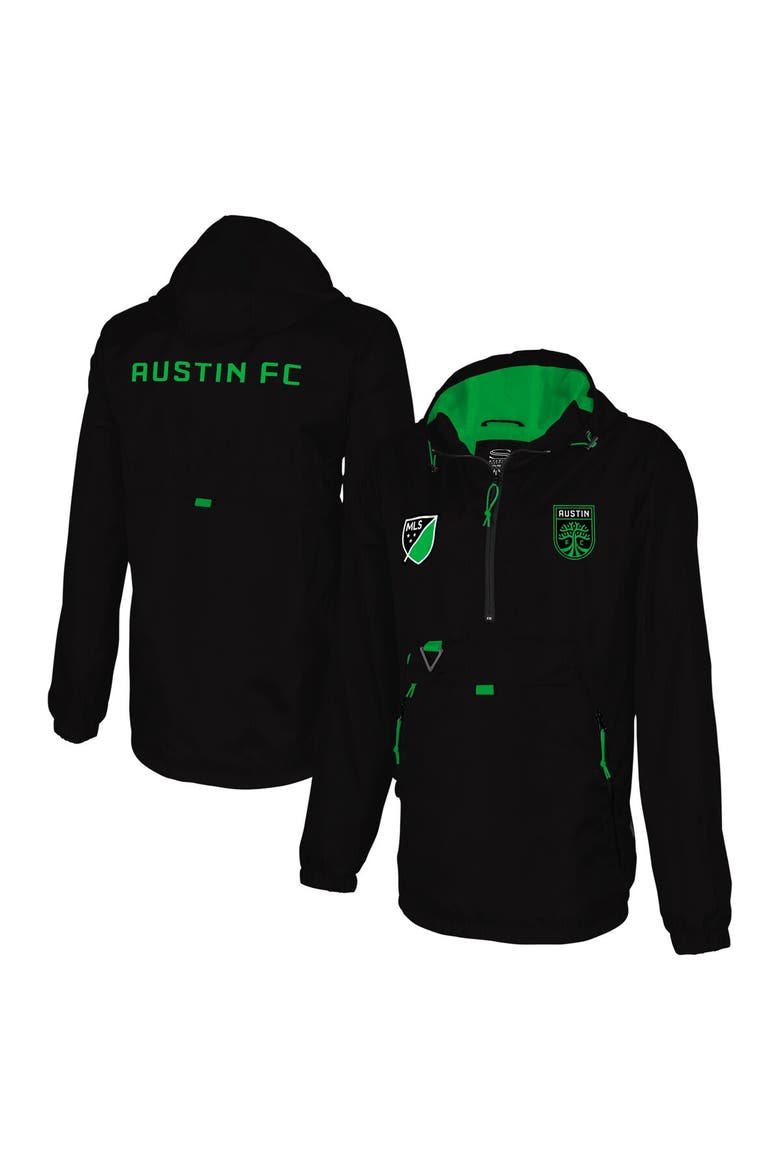Men's Stadium Essentials Black Austin FC Compete Quarter-Zip Hoodie Jacket, Main, color, Black