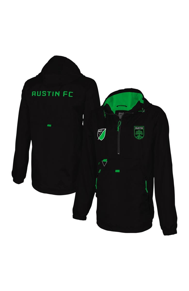 Stadium Essentials Men's Stadium Essentials Black Austin FC Compete Quarter-Zip Hoodie Jacket, Main, color, Black