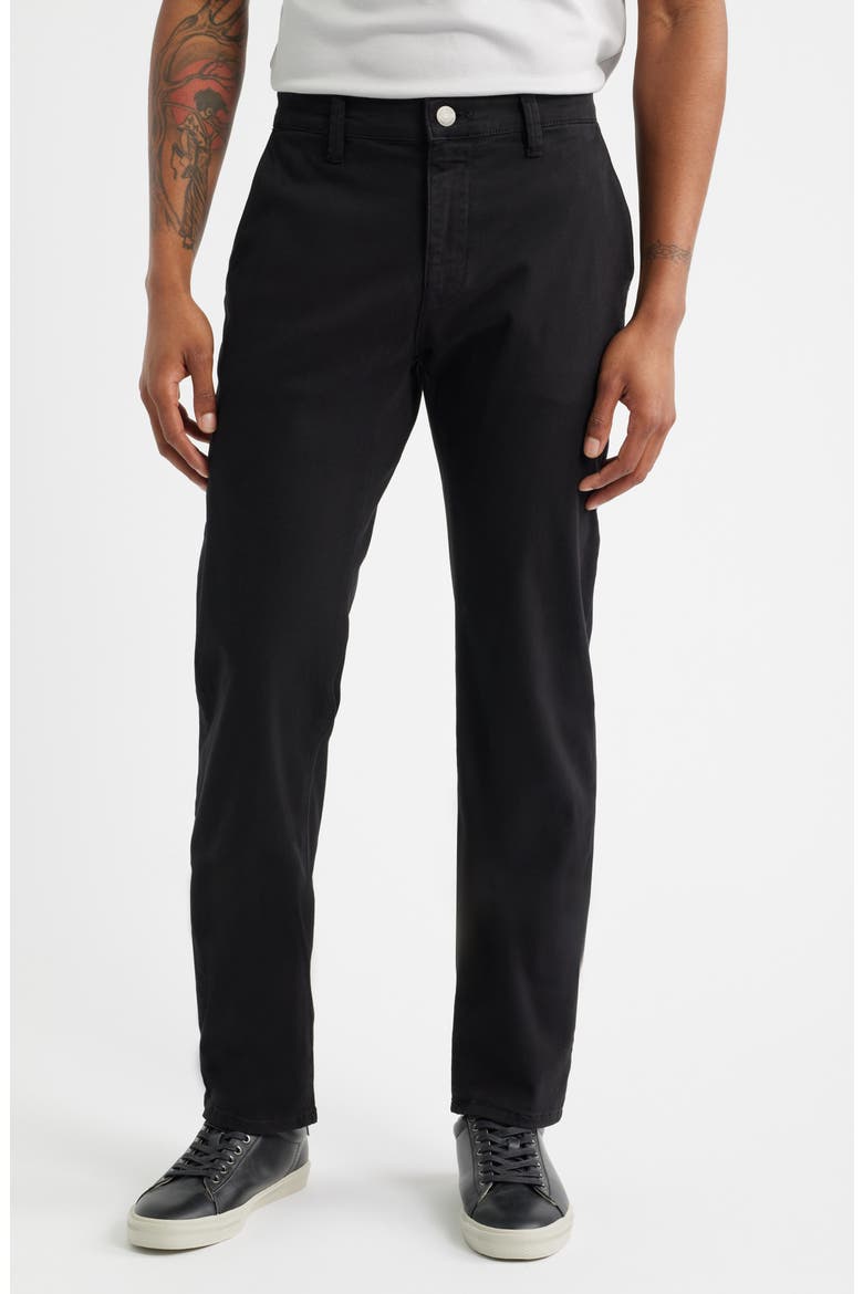 Milton Slim Straight Leg Chinos, Main, color, BLACK CASUAL TWILL