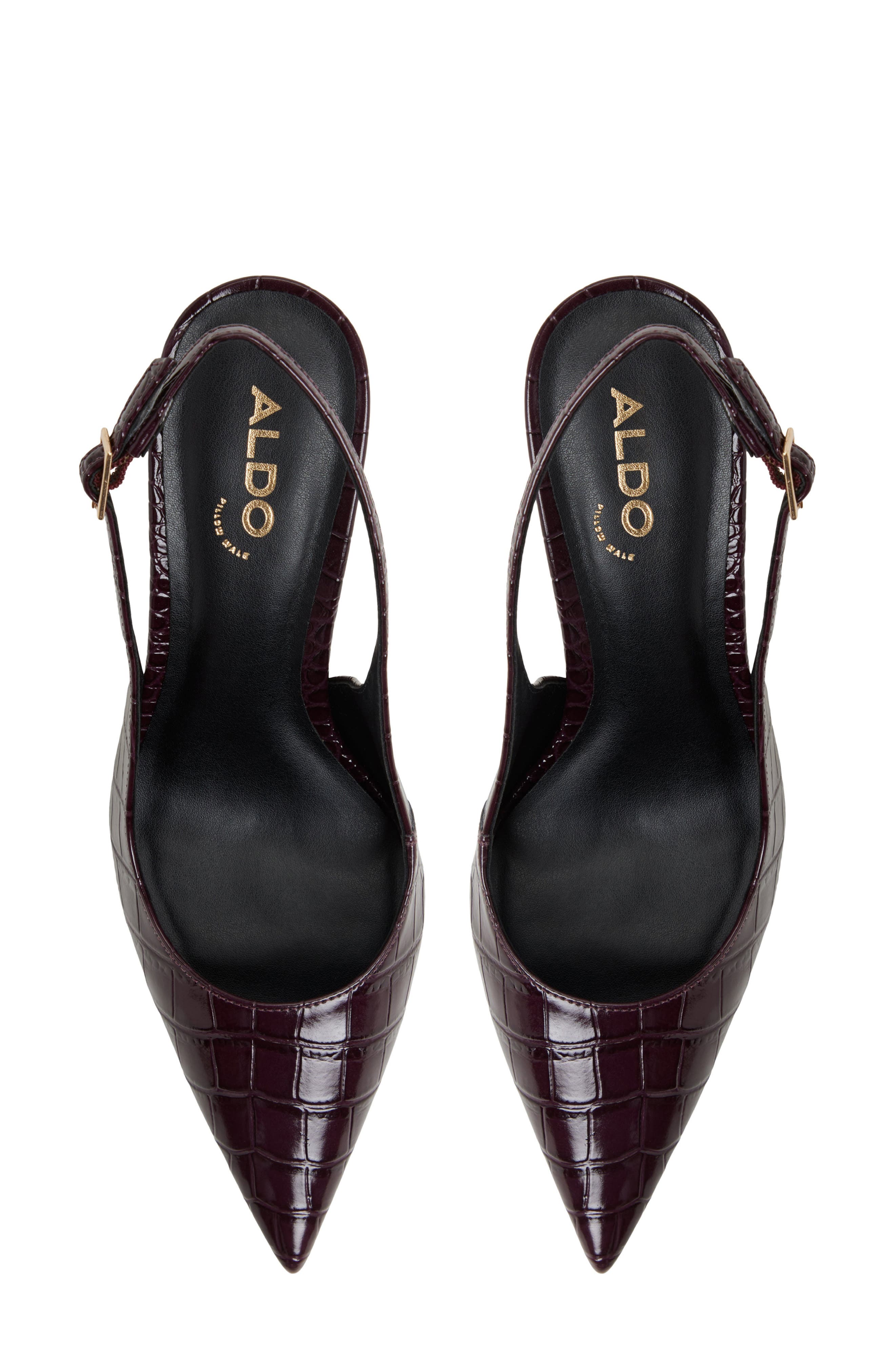 Seralina Pointed Toe Slingback Pump, Alternate, color, BORDO