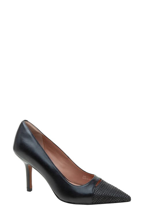 Linea Paolo Prue Pointed Cap Toe Pump In Black