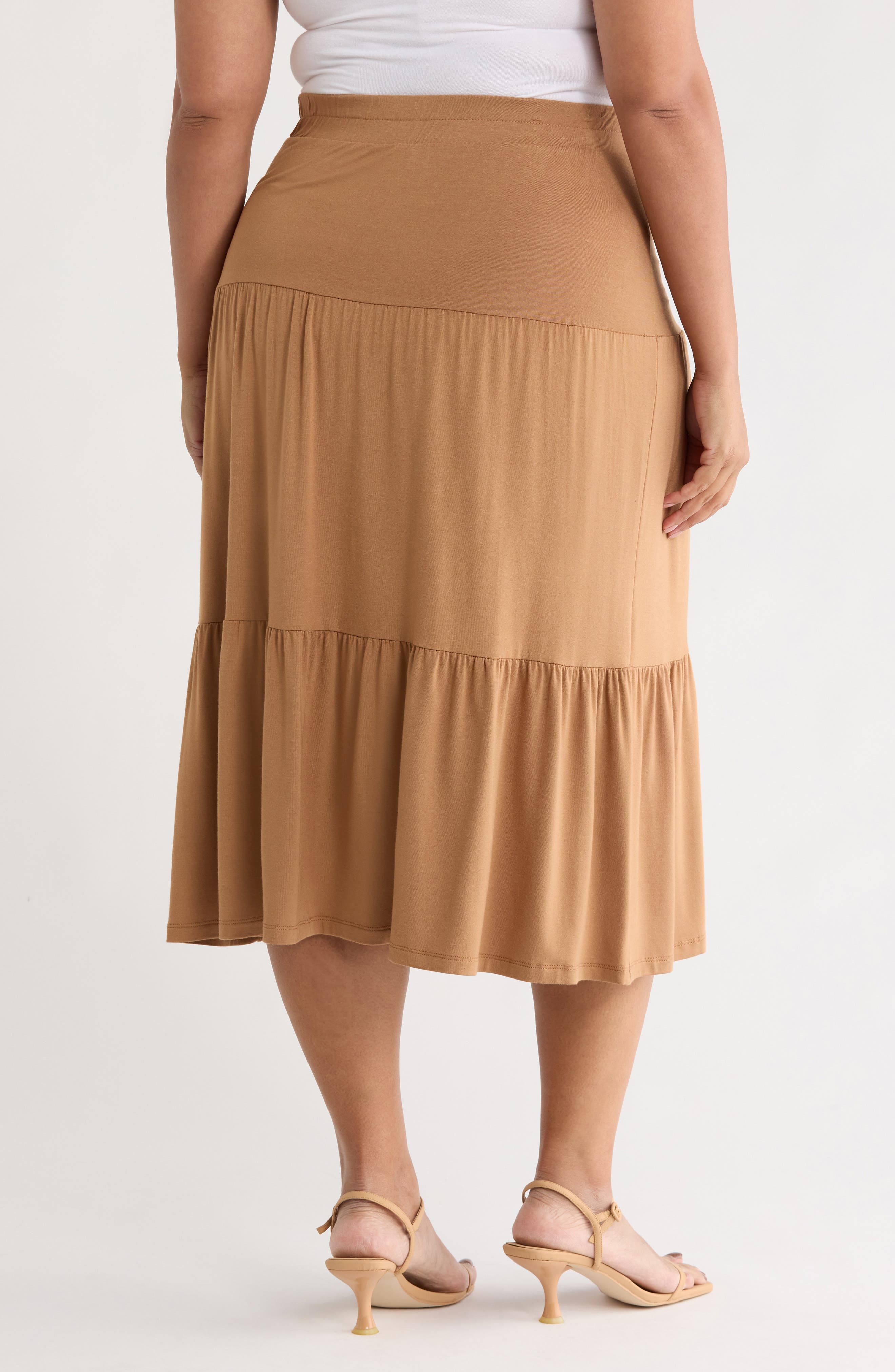 Tiered Jersey Maxi Skirt - image 4