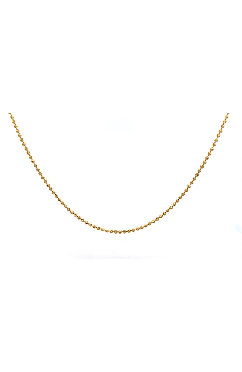 Ancona Jewelry 14K Diamond Cut Moon 2mm 20in Chain Necklace, Alternate, color, Yellow Gold
