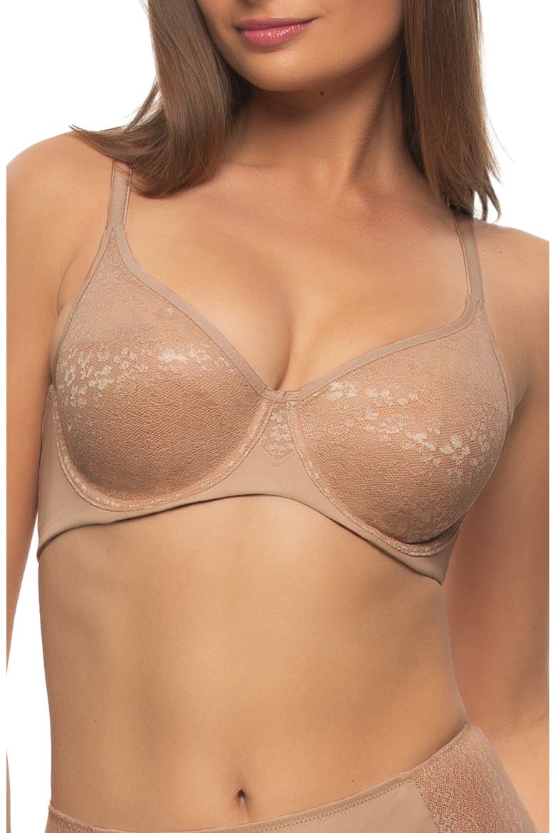 Prima Unlined Underwire Bra, Main, color, DUNE