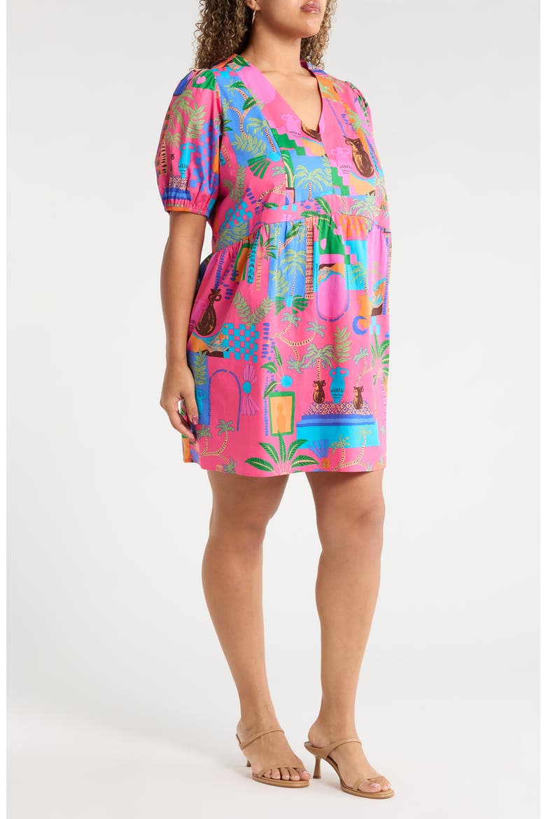 Lanus City Jerome Shift Minidress, Alternate, color, FUCHSIA-MULTI