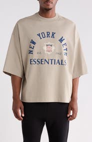 Fear of God Essentials x MLB New York Mets Merch Cotton Graphic T-Shirt