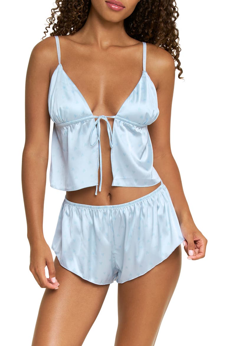 Rowan Satin Short Pajamas, Main, color, NEWLYWED HEARTS