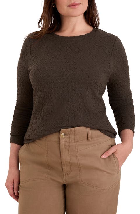 Crinkle Knit Textured Top