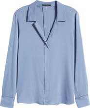 KOBI HALPERIN Stretch Silk Button-Up Shirt