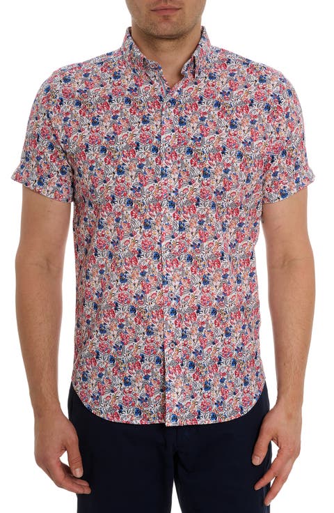 Padar Floral Short Sleeve Button-Up Shirt