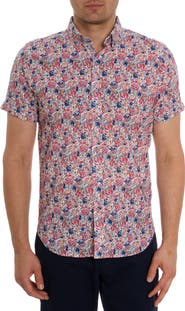 Robert Graham Padar Floral Short Sleeve Button-Up Shirt