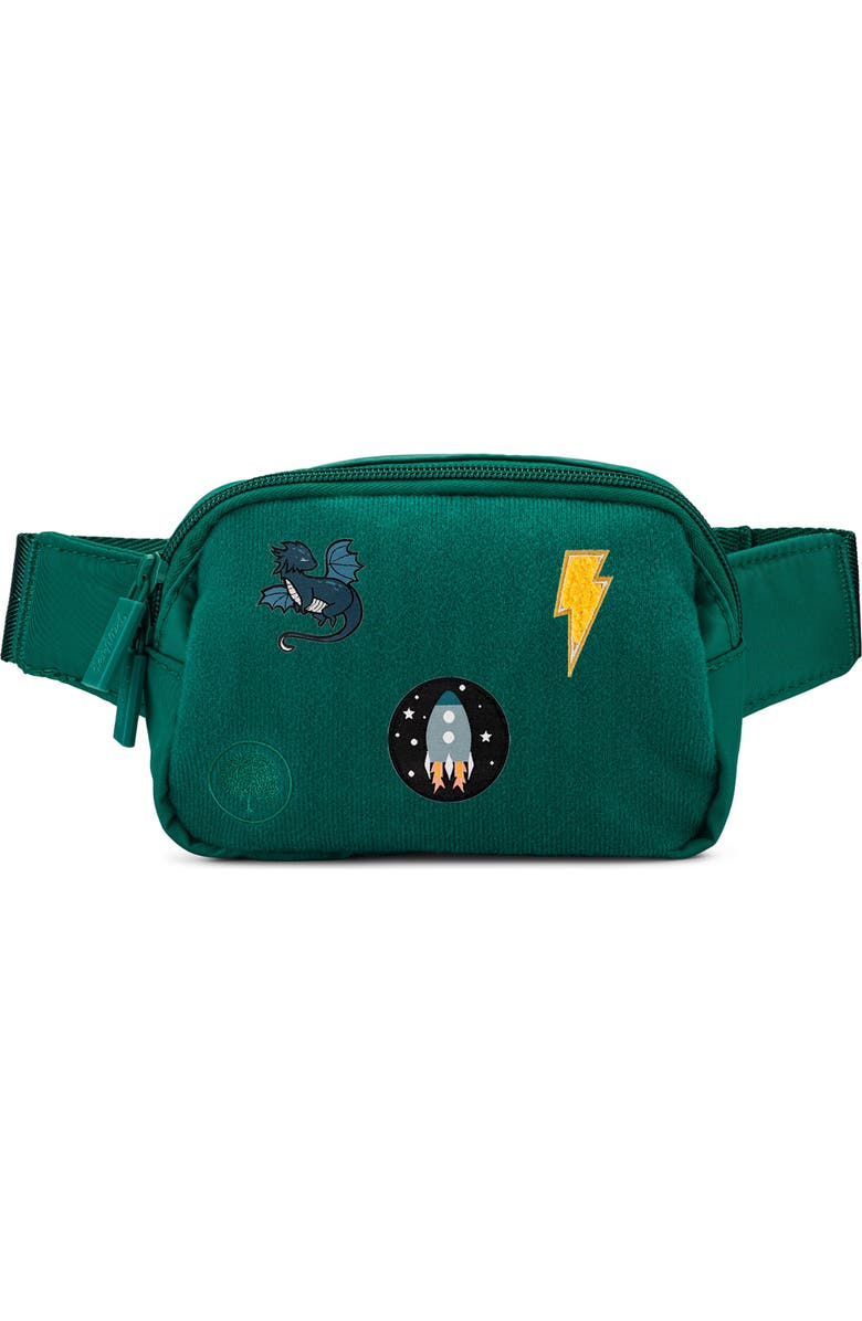 Parker Kids Co. Customizable Belt Bag + Patches - Out of This World Set, Main, color, Peacock