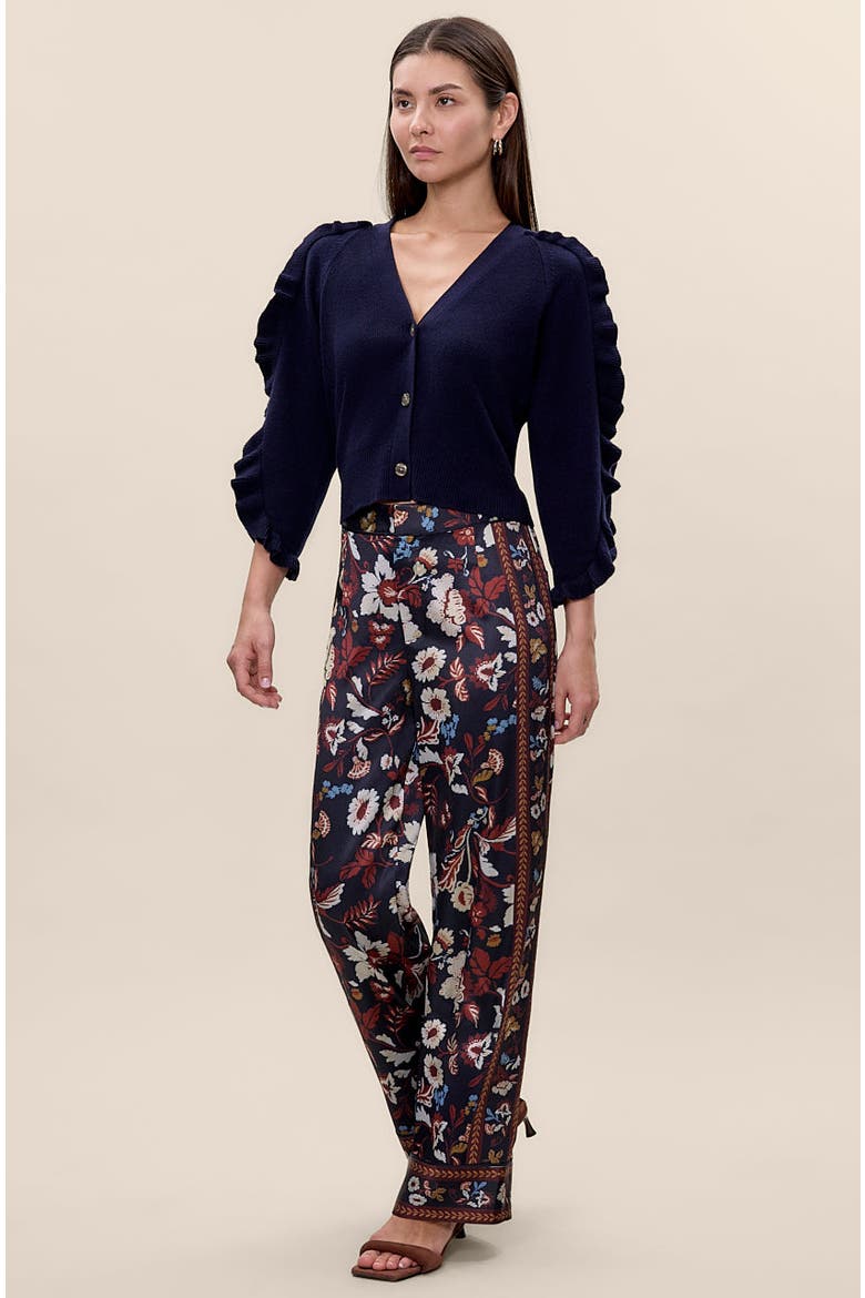 Kaia Knit Cardigan, Alternate, color, Navy