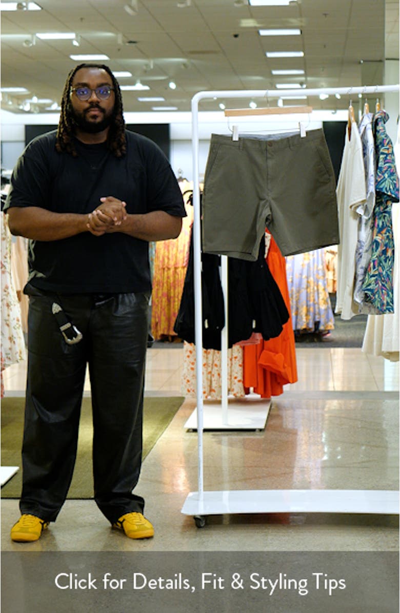 Washed Stretch Twill Chino Shorts, sales video thumbnail