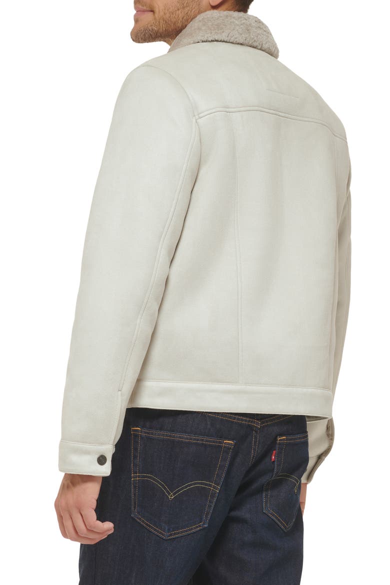 Levi's® Faux Shearling Lined Trucker Jacket, Alternate, color, CREAM