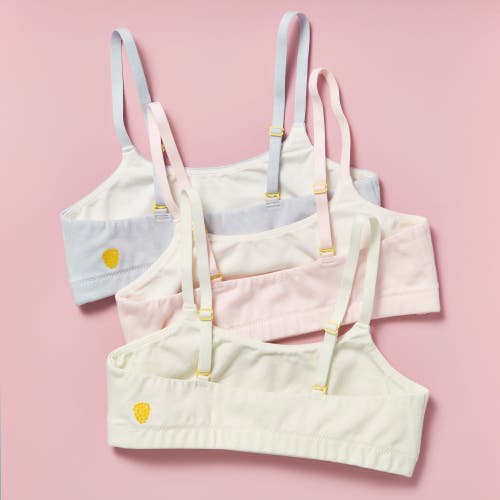 Yellowberry Pipit Pima Cotton Bra 3pk In First Petals