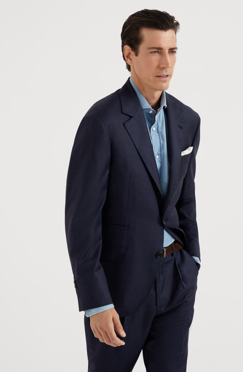 Brunello Cucinelli Prince of wales blazer, Alternate, color, 