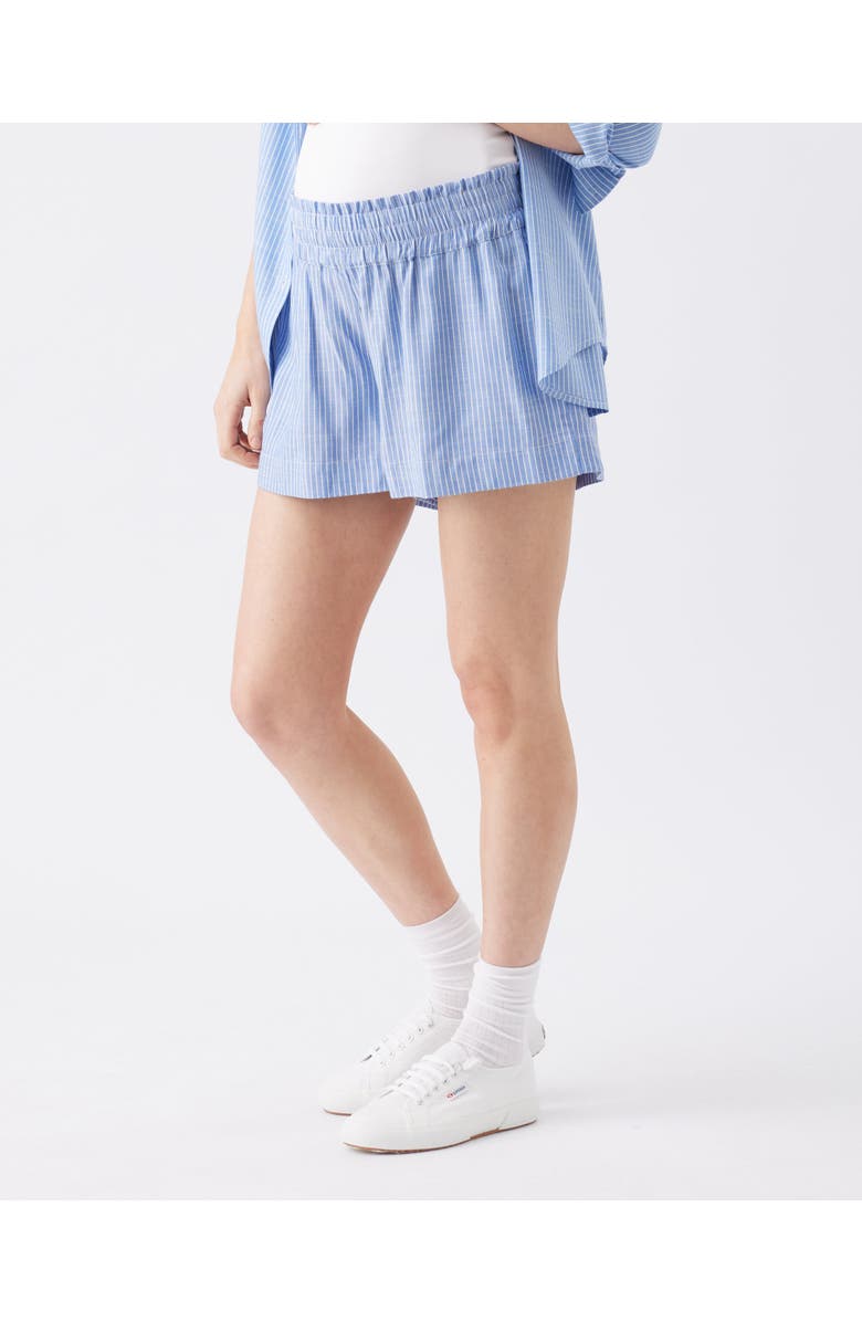 Ripe Maternity Abby Stripe Short, Alternate, color, Blue / White
