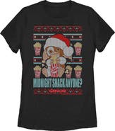 Gremlins Women's Gremlins Midnight Snack Ugly Christmas Sweater Print Graphic T-Shirt
