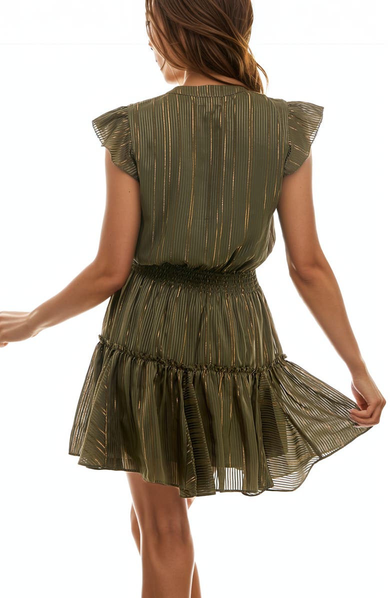 Socialite Metallic Ruffle Dress, Alternate, color,