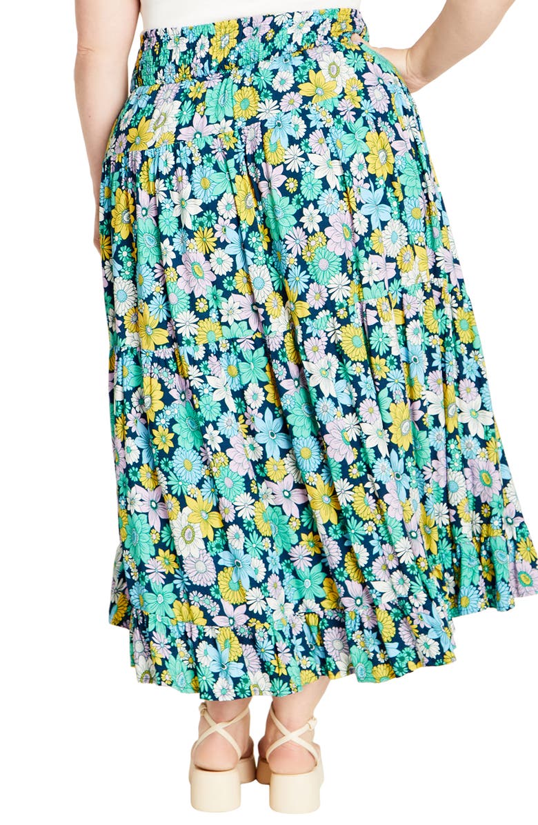 City Chic Bianca Smocked Waist Maxi Skirt, Alternate, color, 