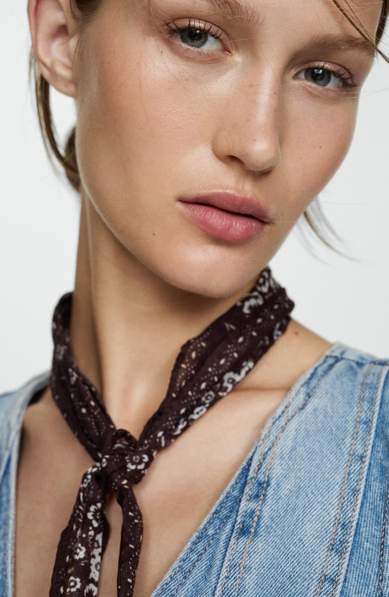 MANGO Denim Vest, Alternate, color,