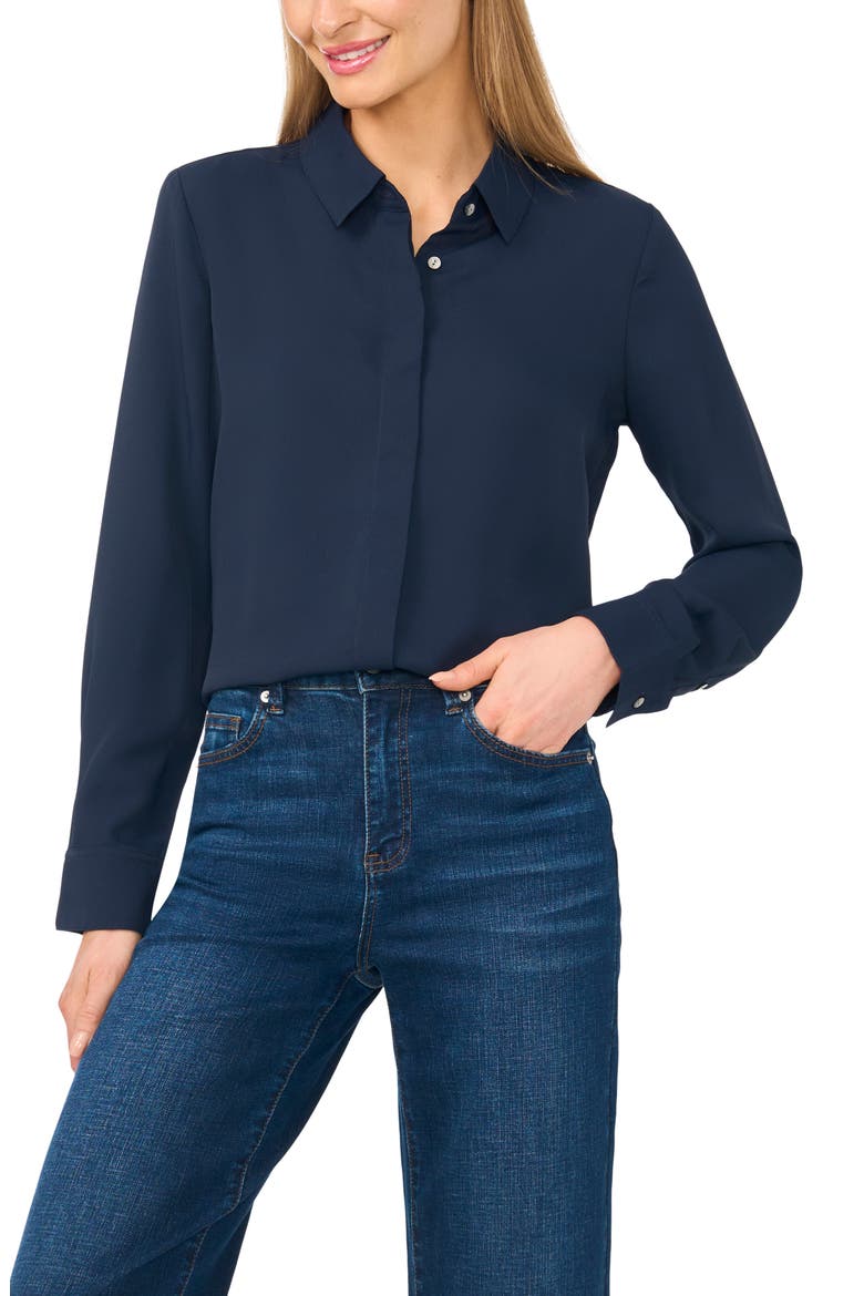 Classic Fit Button-Up Shirt, Main, color, NIGHT SKY