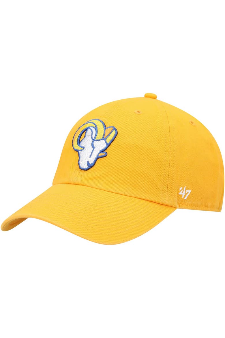 Men's '47 Gold Los Angeles Rams Secondary Clean Up Adjustable Hat, Main, color, Gold