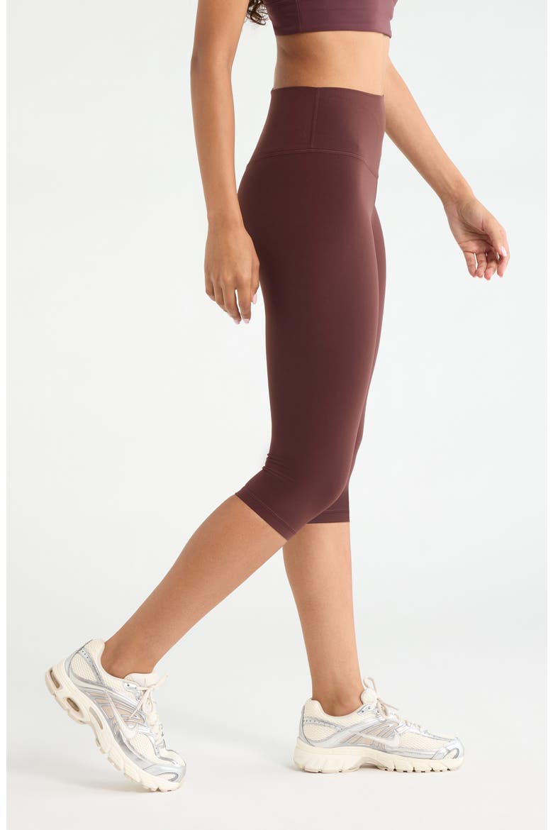 Studio Luxe High Waist Capri Leggings, Alternate, color, BROWN RISTRETTO