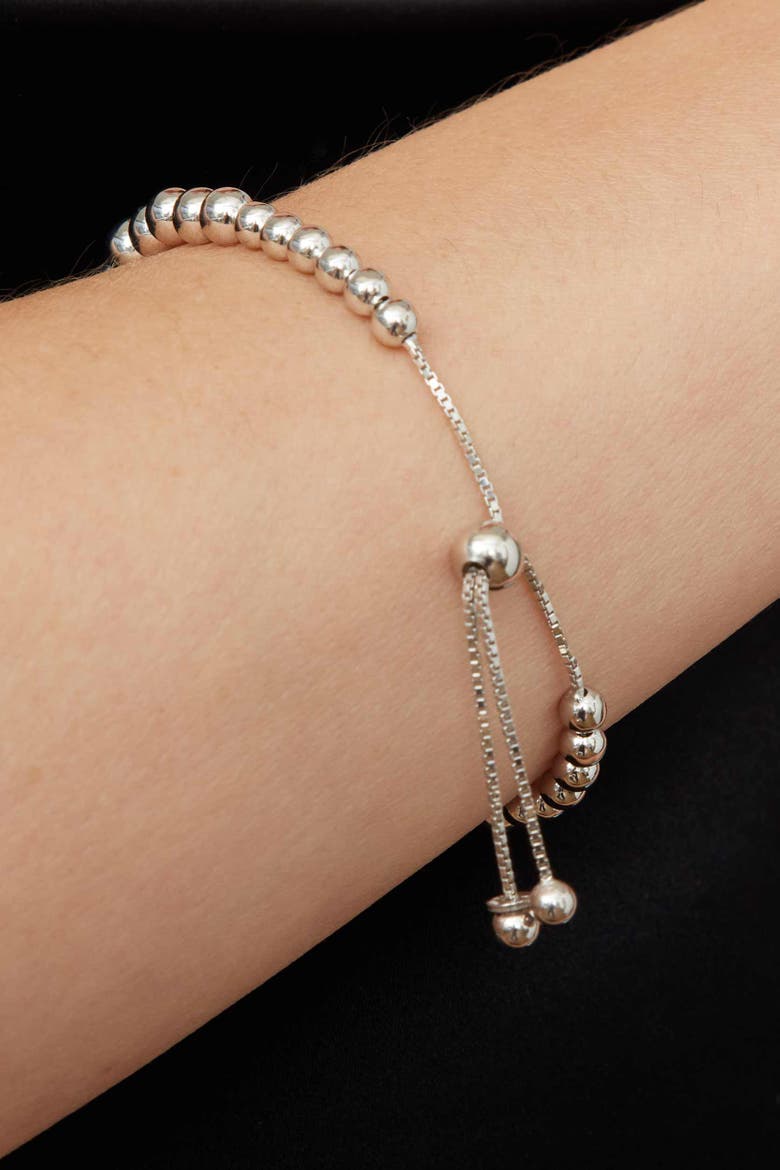 Belle of the Ball Adjustable Bracelet in Sterling Silver, Alternate, color, Silver