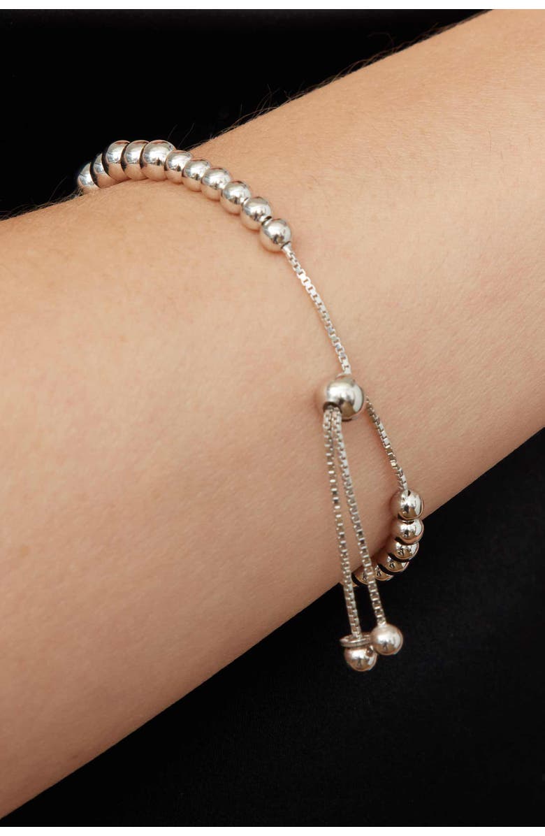 Oradina Belle of the Ball Adjustable Bracelet in Sterling Silver, Alternate, color, Silver