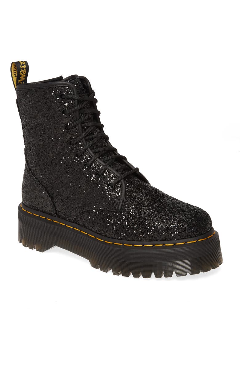 Dr. Martens Jadon Glitter Platform Boot, Main, color,