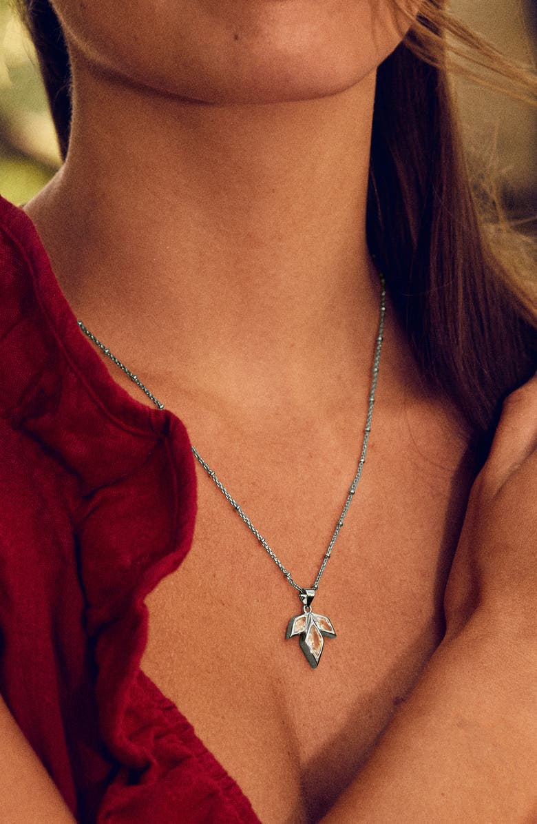 Sterling Forever Lissie Pendant Necklace, Main, color, Silver