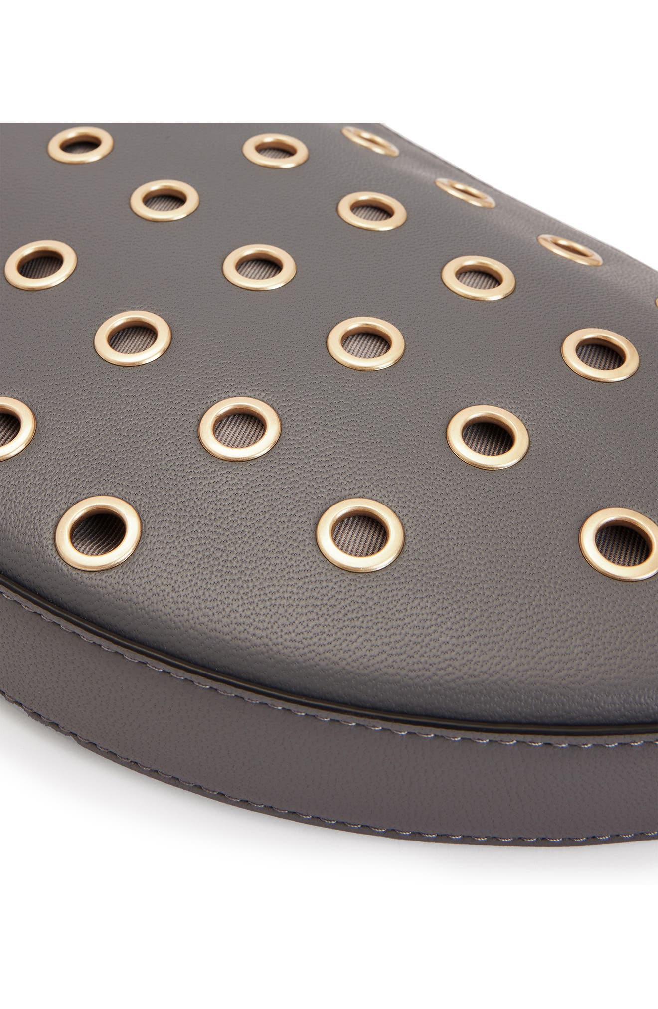 Half Moon Grommet Crossbody Bag, Alternate, color, SLATE GREY