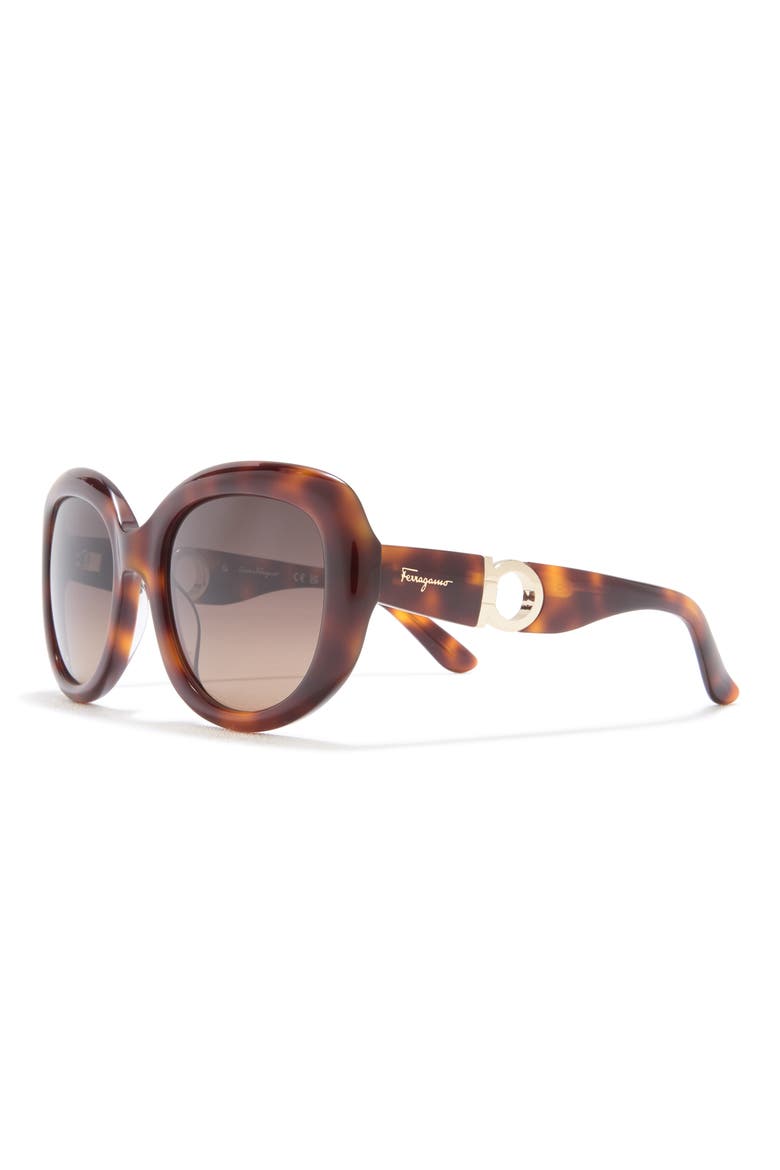 53mm Oversized Sunglasses, Alternate, color, HAVANA BRN