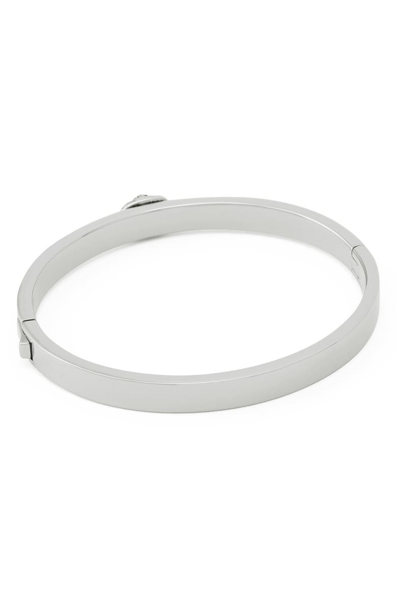 Kurt Geiger London Chelsea Eagle Head Hinge Bangle, Alternate, color, Rhodium