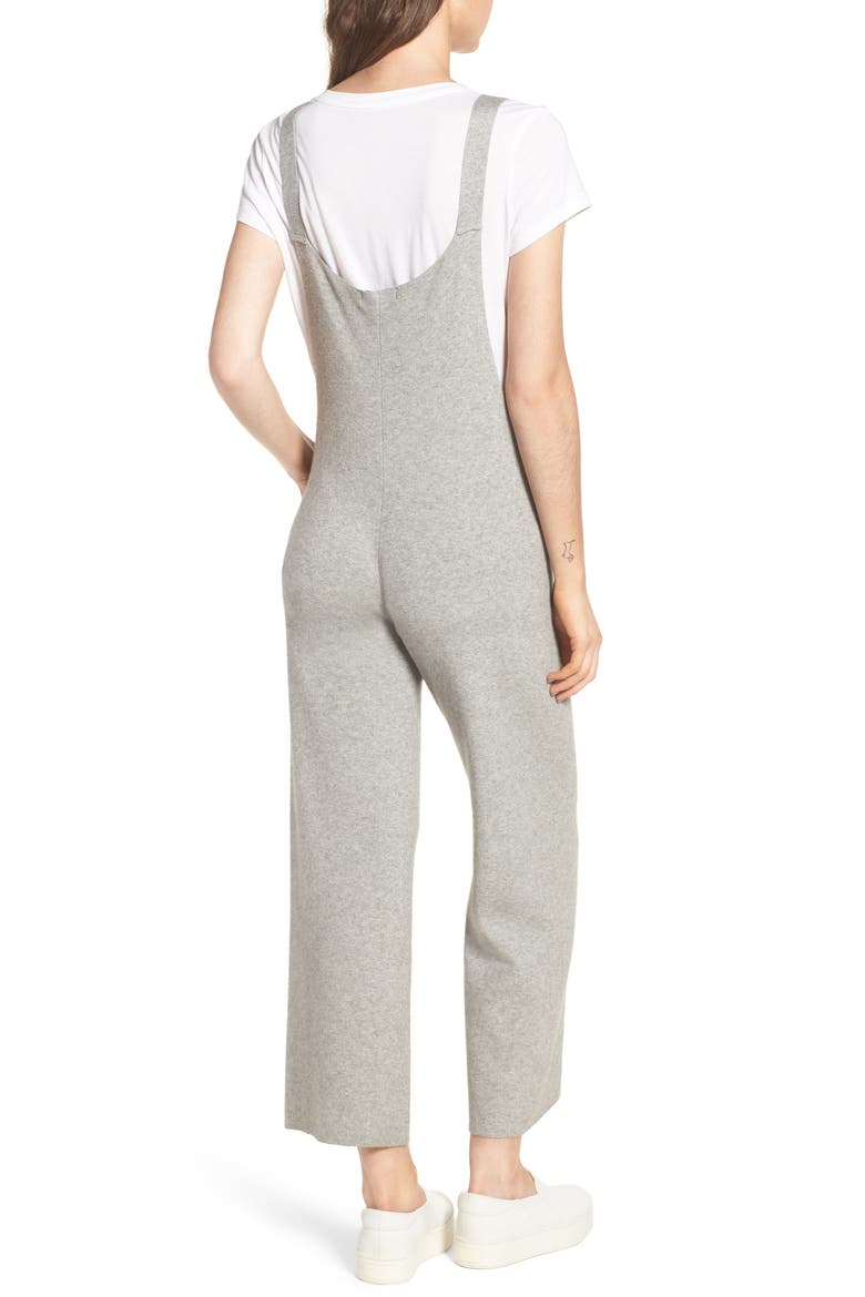Crop Knit Jumpsuit, Alternate, color, LIGHT GREY