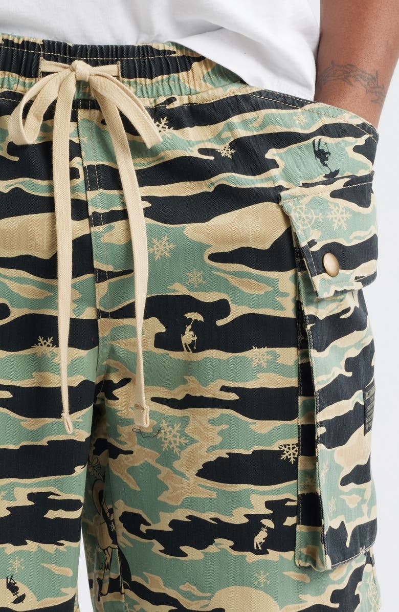 Billionaire Boys Club BB Camo Drawstring Cargo Shorts, Alternate, color, Mojave Desert