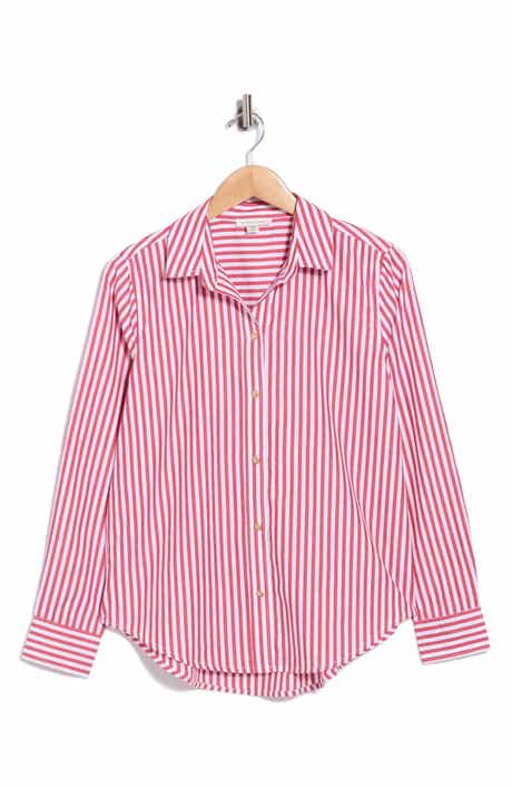 Bentley Stripe Long Sleeve Cotton Button-Up Shirt