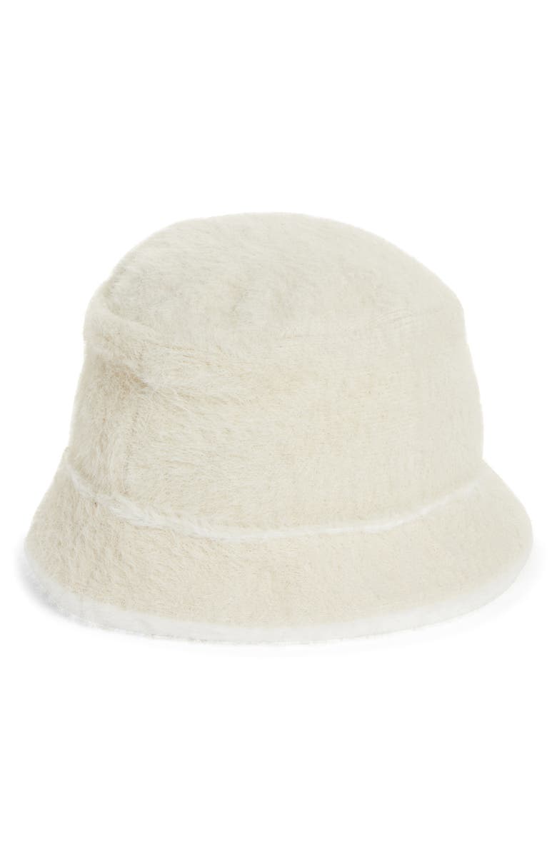 Jacquemus Le Bob Neve Faux Fur Bucket Hat, Alternate, color,