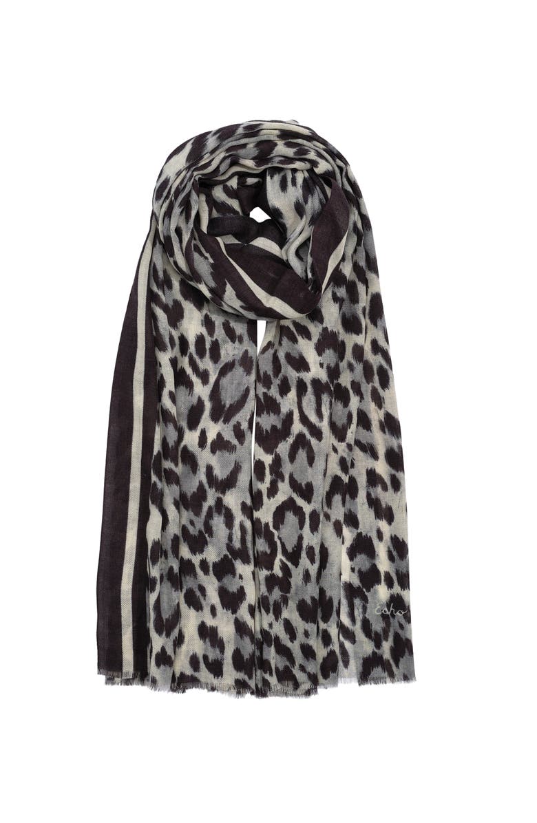 Echo Leopard Wrap, Alternate, color, Black