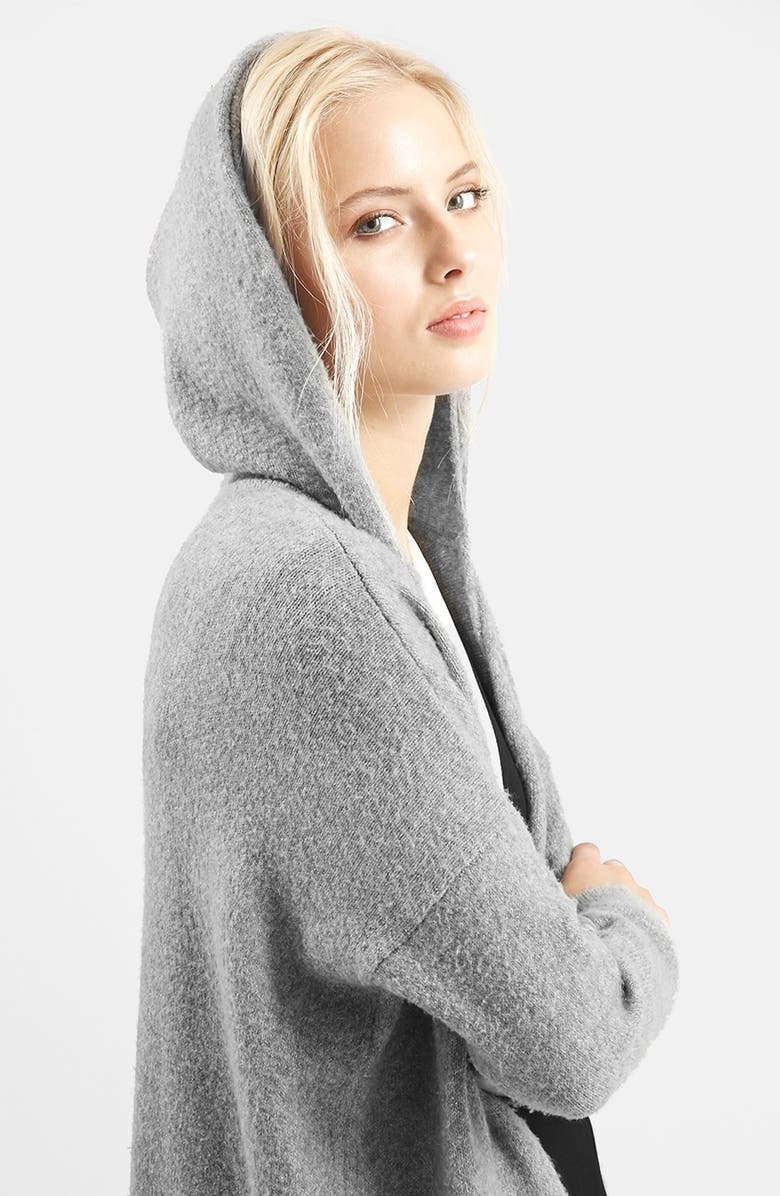 Topshop Open Front Hooded Cardigan, Alternate, color, 